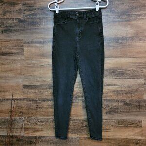 American Eagle Jeans 4 S Jegging Curvy Next Level Stretch Highest Rise Black
